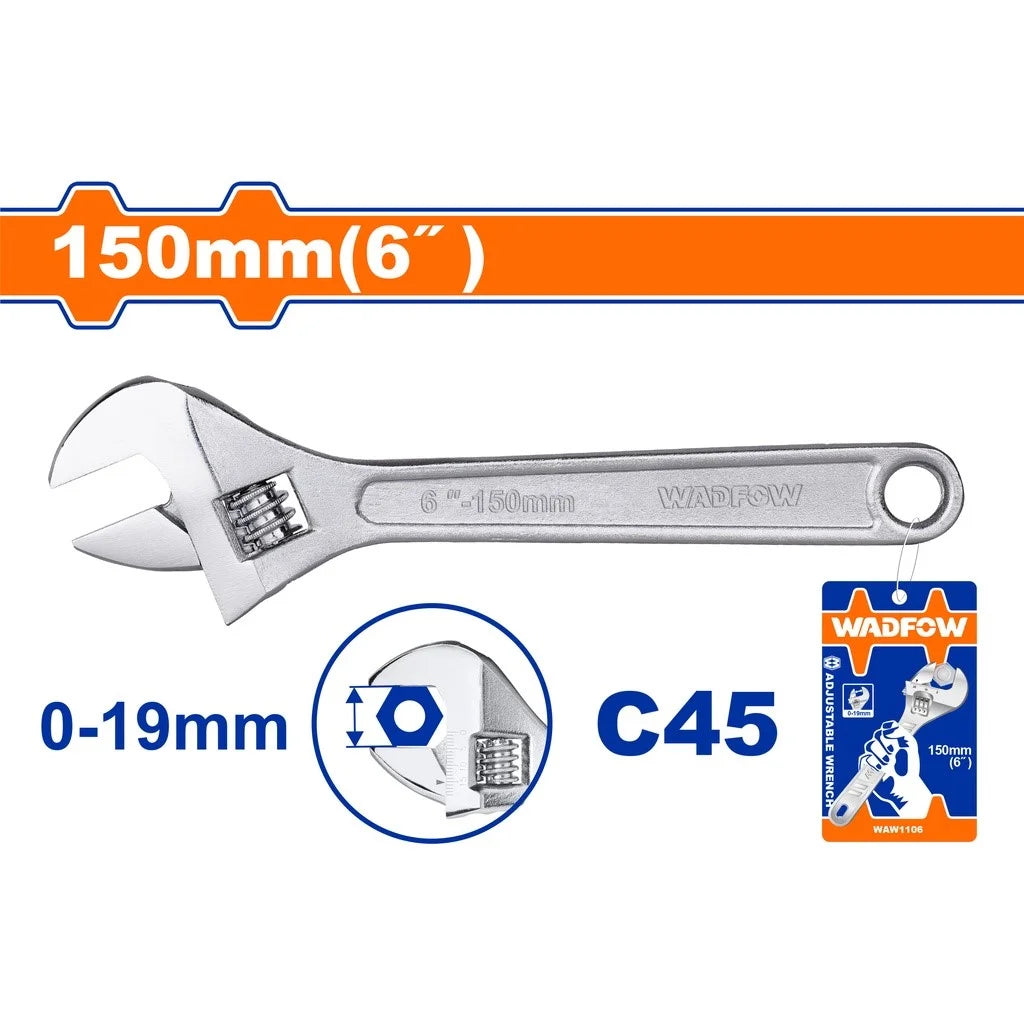 WADFOW 6" Adjustable Wrench WAW1106