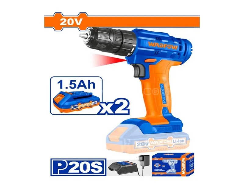 INGCO 20V Cordless Drill (With 2pcs batteries & charger) WCDP512