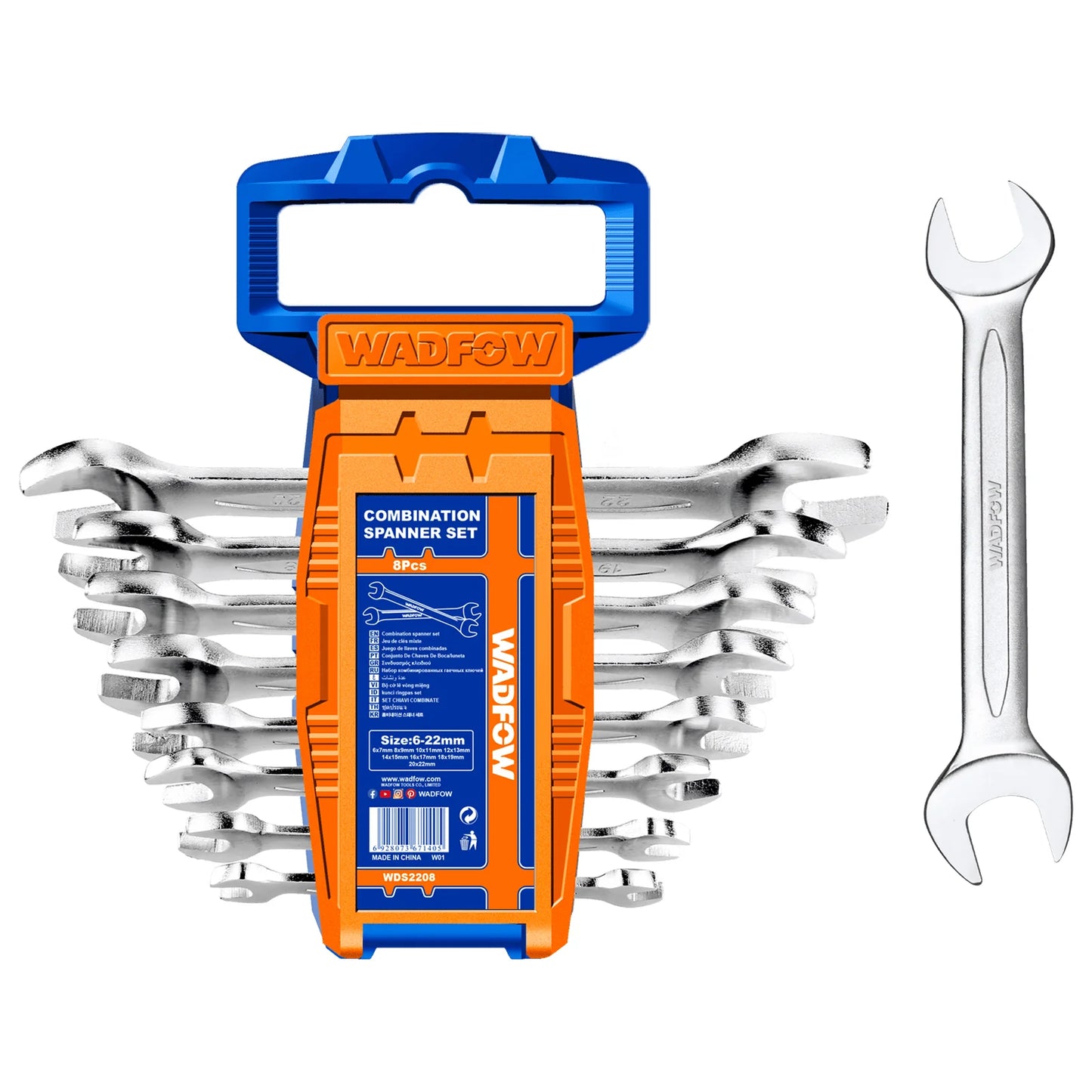 WADFOW 8pcs Double open end Spanner set WDS2208