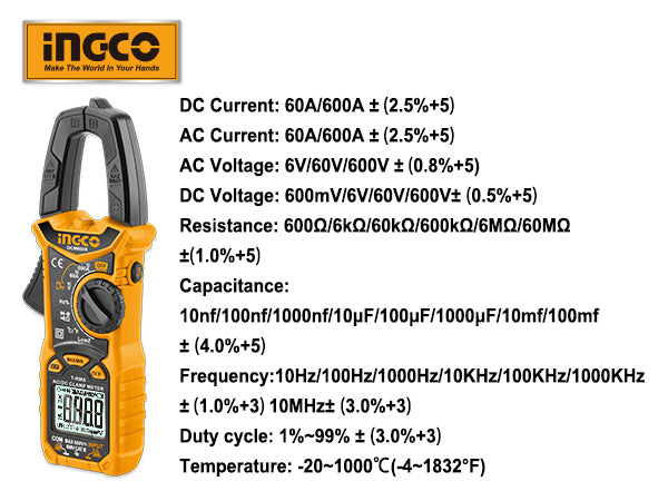 INGCO AC/DC Clamp Meter DCM6005