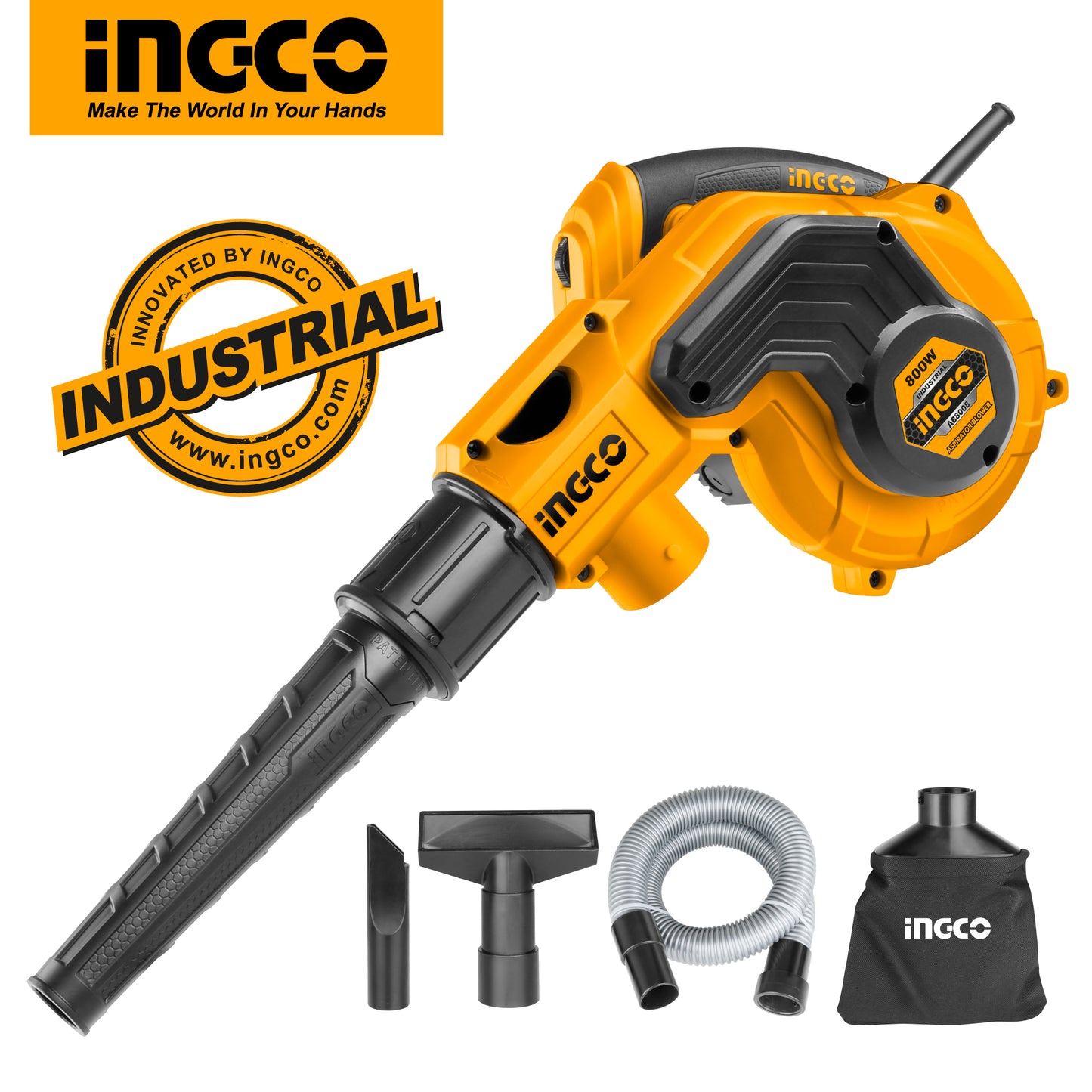 INGCO 800w 2in1 Aspirator Blower + Vacuum Cleaner AB8038