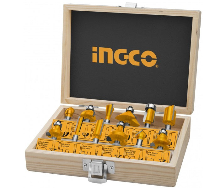 INGCO 12pcs Router Bits kit AKRT1221