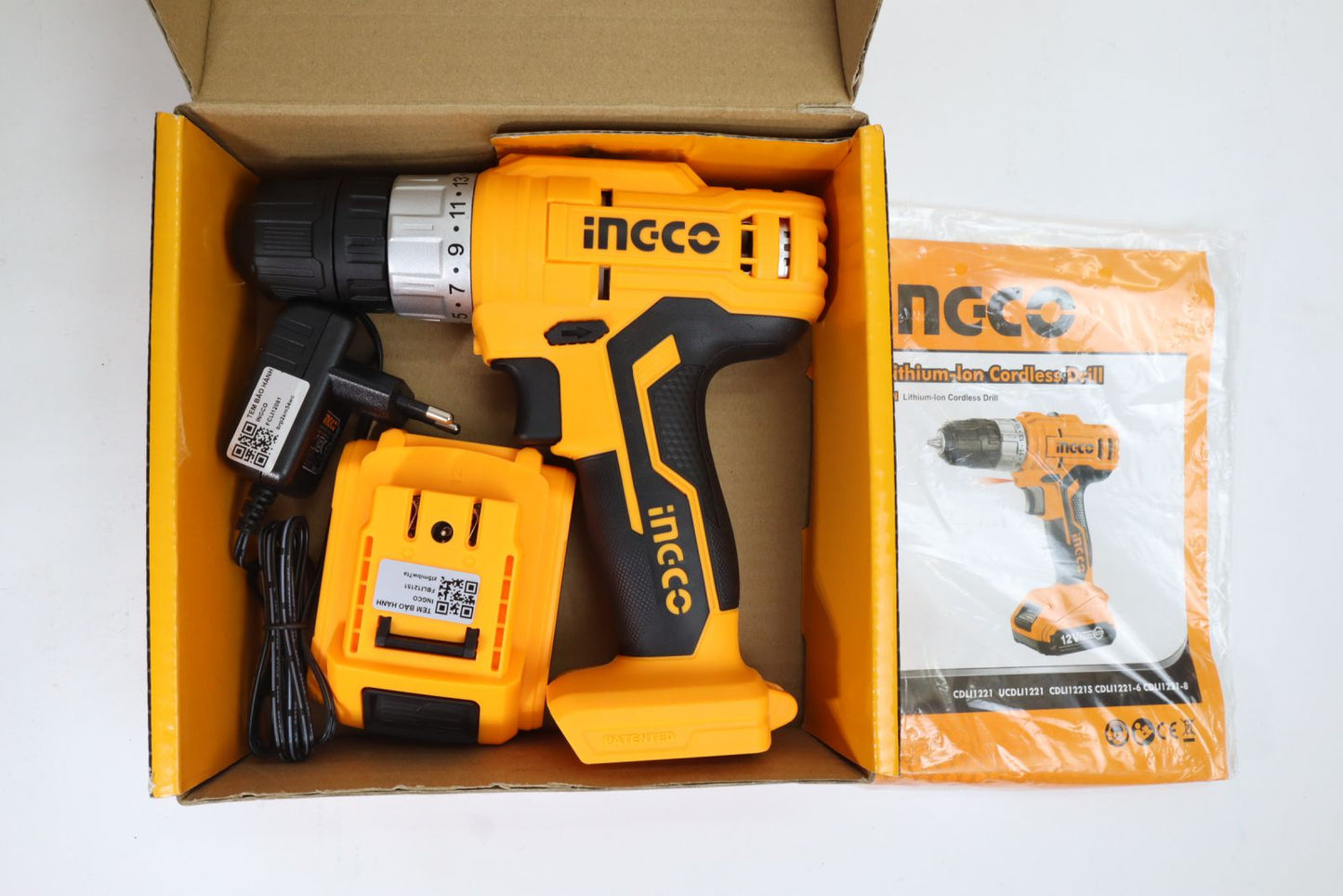 INGCO 12V Cordless Drill (With 1pc battery & charger) CDLI1221