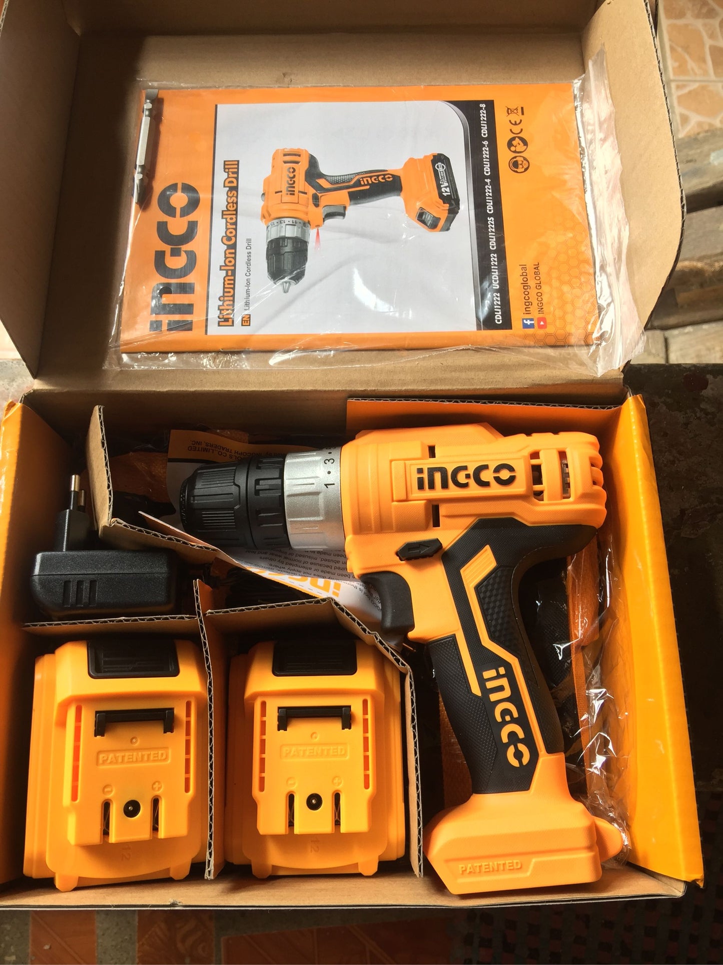 INGCO 12v Cordless Drill 10mm (Keyless Chuck) CDLI1222