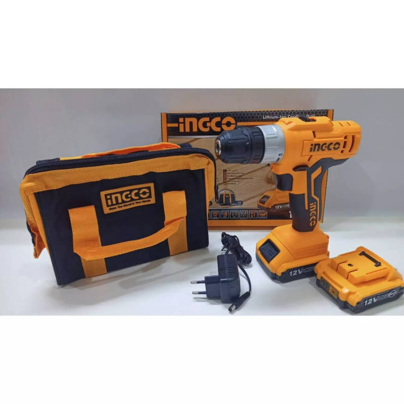 INGCO 12v Cordless Drill 10mm (Keyless Chuck) CDLI1222