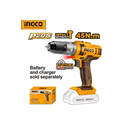 INGCO 20V Impact Drill (WITHOUT Battery & Charger)  CIDLI201455