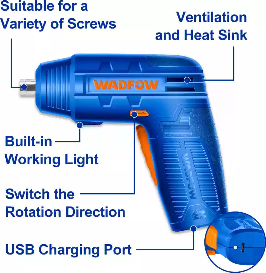 WADFOW 4V Cordless Screwdriver WCV4401