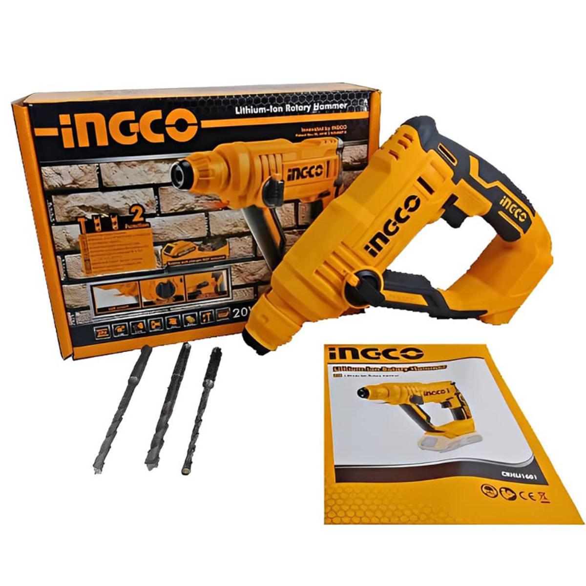 INGCO 20v Cordless Rotary Hammer (WITH Battery & charger) CRHLI1601