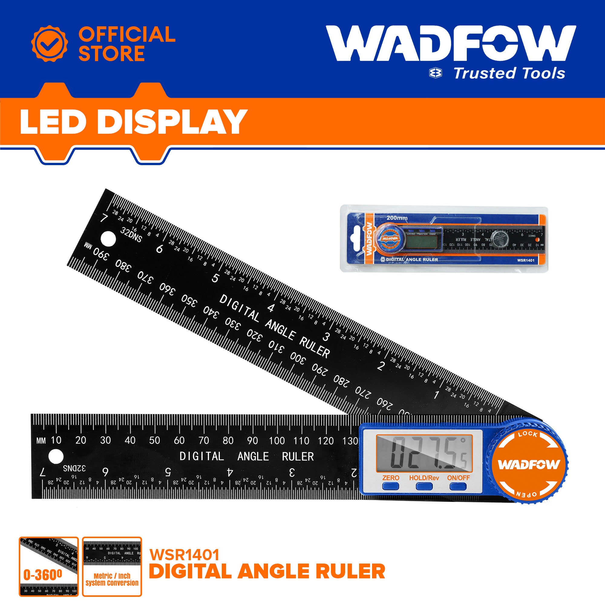 WADFOW Digital Angle Ruler WSR1401 – Buttar Enterprises