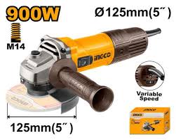 INGCO 900W Angle Grinder 5" ( variable speed) AG900285