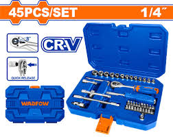 WADFOW 45pcs 1/4" socket set WST4D45