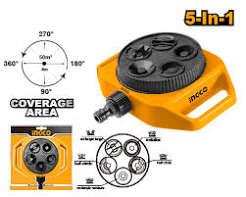 INGCO 5-in-1 Plastic Turret Sprinkler HPS33061