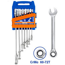 WADFOW 7pcs Ratchet Spanner set 8-19mm WSP4207