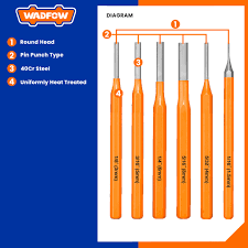 WADFOW 6pcs Pin Punch set WCC8306