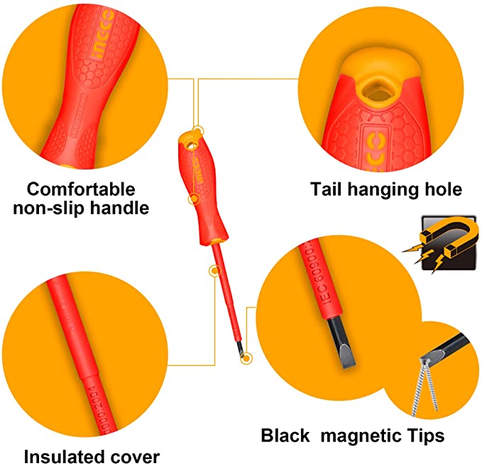 INGCO 6pcs Insulated Screwdriver Set HKISD0608