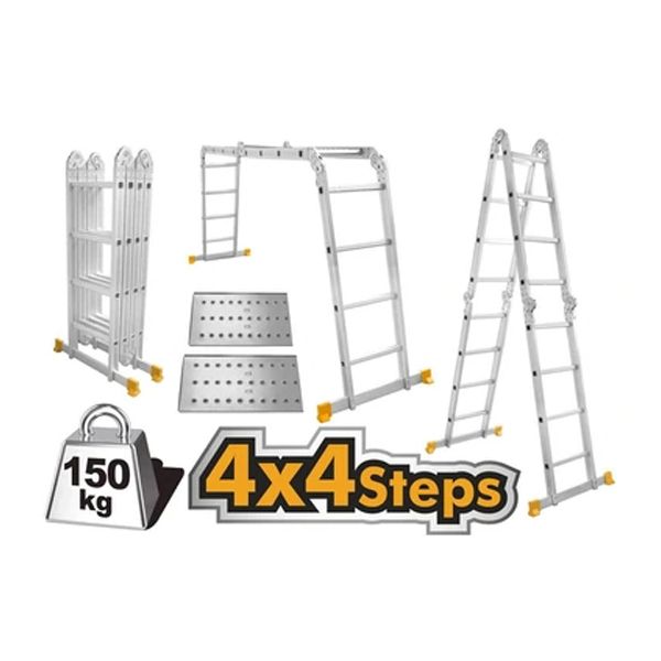 INGCO Multi Purpose Aluminum Ladder 4x4 Steps