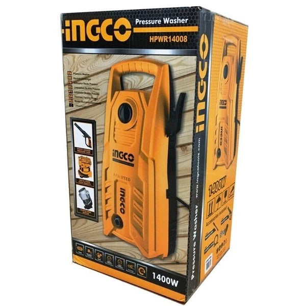 INGCO 1400w Pressure Washer 130bar(1900psi) HPWR14008