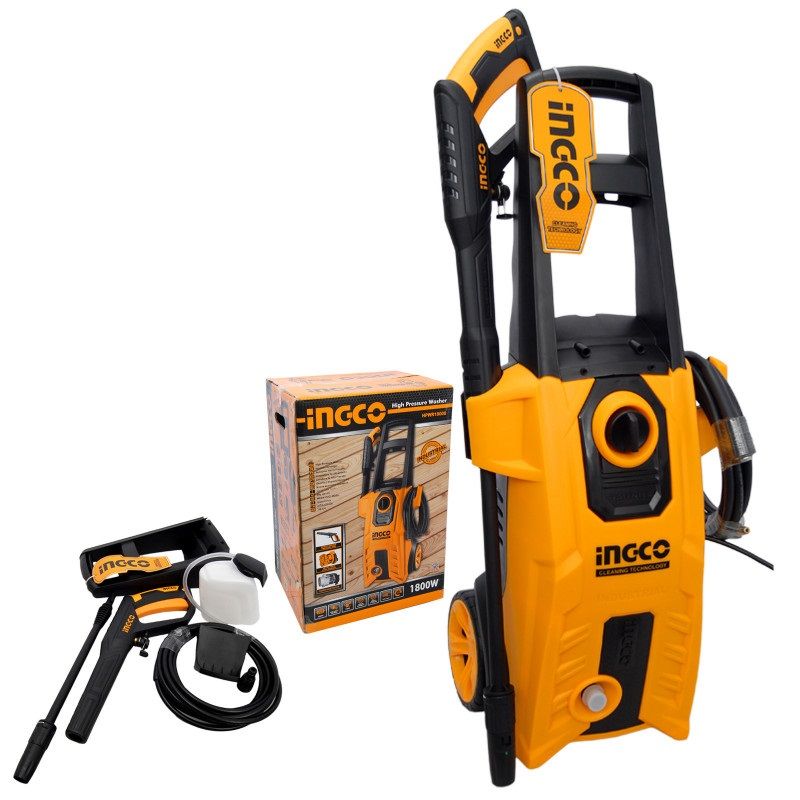 INGCO 1800w Pressure Washer 150bar(2200psi)