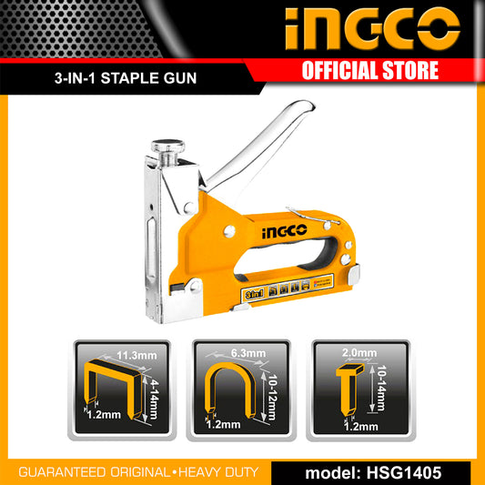 INGCO 3in1 Staple Gun 4-14mm HSG1405