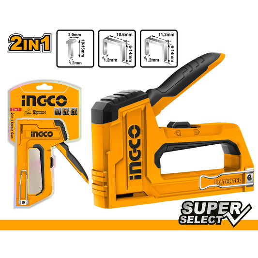 INGCO 2in1 Staple Gun 6-14mm HSG1406