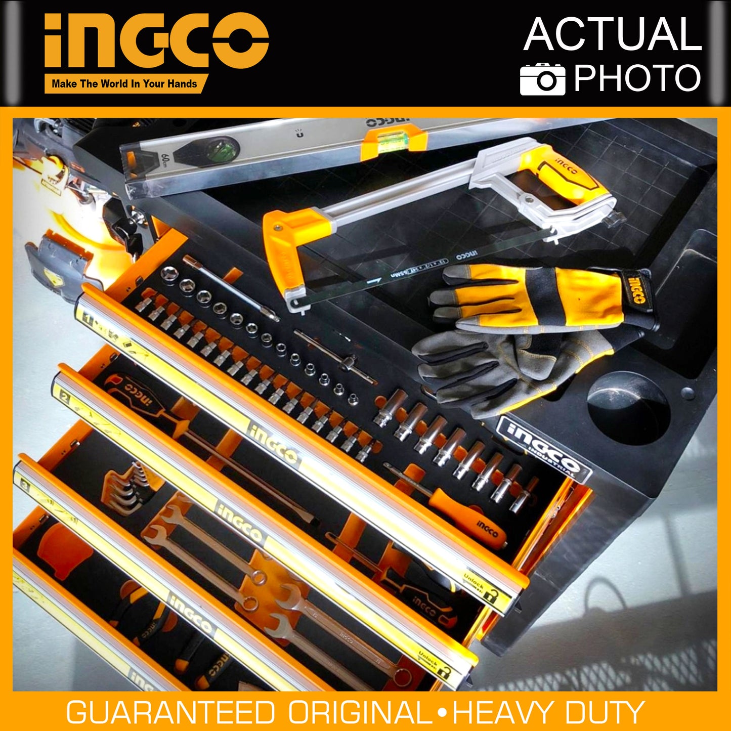 INGCO 162pcs 7 drawers Tool Trolley HTCS271621