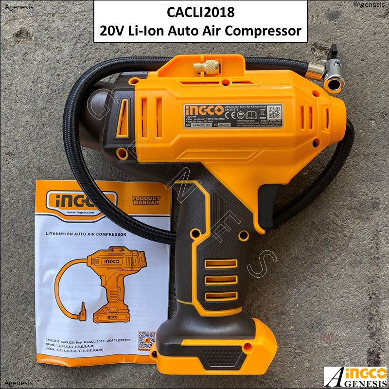 INGCO 20v Auto Air Compressor ( WITHOUT Battery & Charger) CACLI2018
