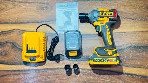 INGCO 20v Cordless Impact Wrench (With 2pc Batteries & Charger) CIWLI2040