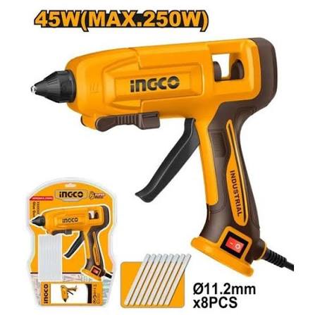 INGCO Glue gun 250w (with 8pc glue sticks) GG408