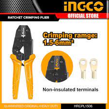 INGCO Ratchet Crimping Plier 1.5-6mm HRCPL1506