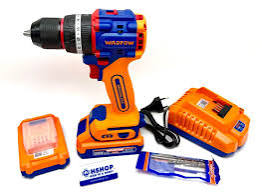 WADFOW Compact brushless cordless impact drill 62nm (With 2pc batteries & charger) WCDP6281