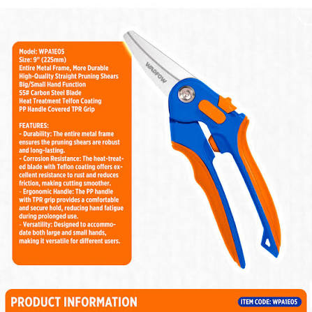 WADFOW Pruning Shear 9" WPA1E05