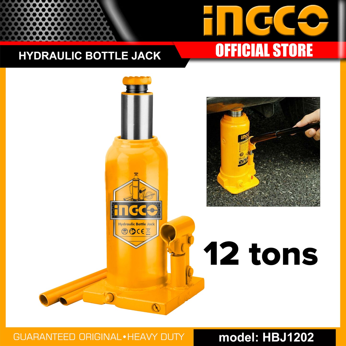 INGCO Bottle Jack 12ton HBJ1202