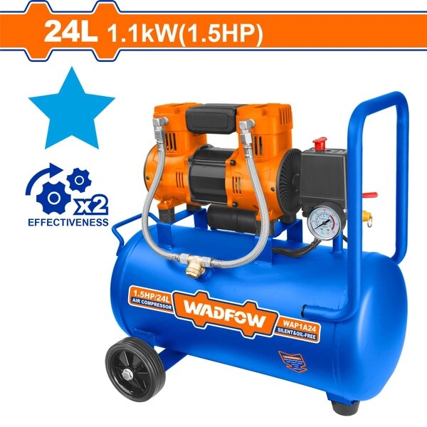 WADFOW Air Compressor 1.5hp 24L (Oil free system) WAP1A24