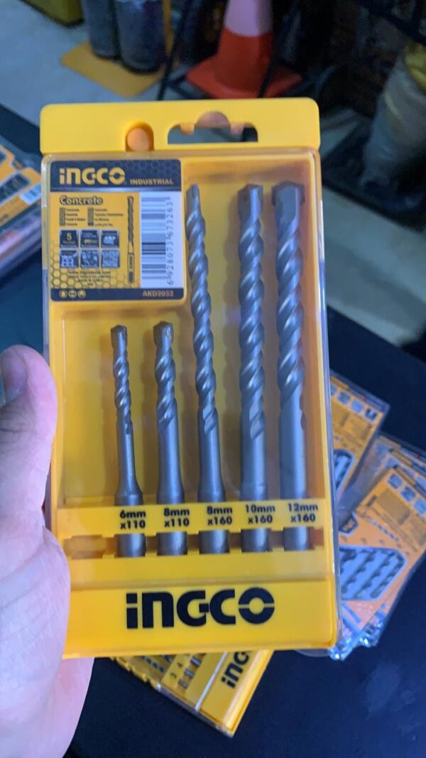 INGCO 5pcs SDS Plus Hammer Drill Bits Set AKD2052