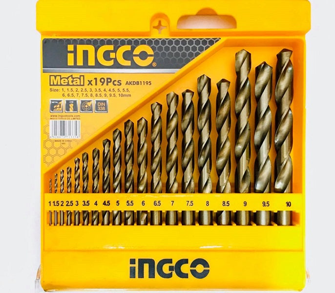 INGCO 19PCS HSS Twist Drill Bits Set AKDB1195