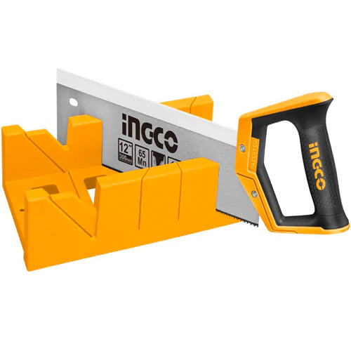 INGCO Mitre Box and Back Saw Set