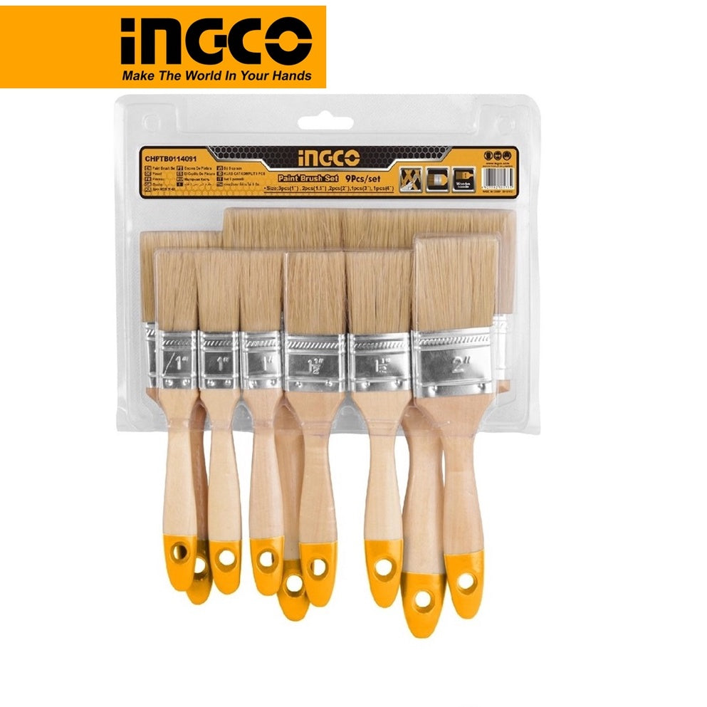 INGCO 9pcs Paint Brush Set