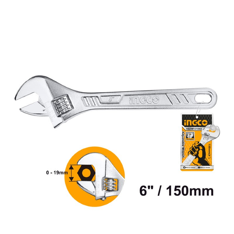 INGCO Adjustable Wrench 6"