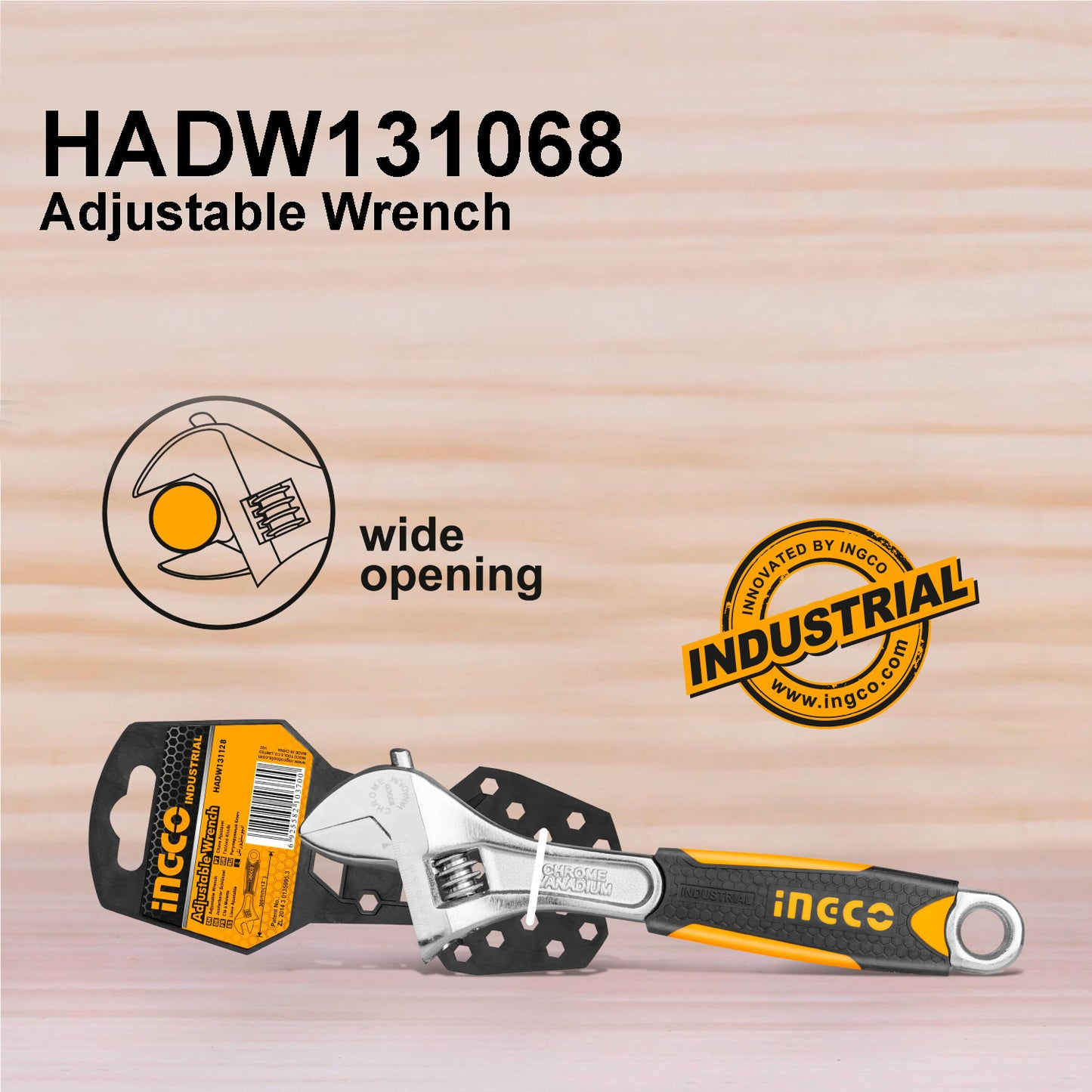 INGCO Adjustable Wrench 6"