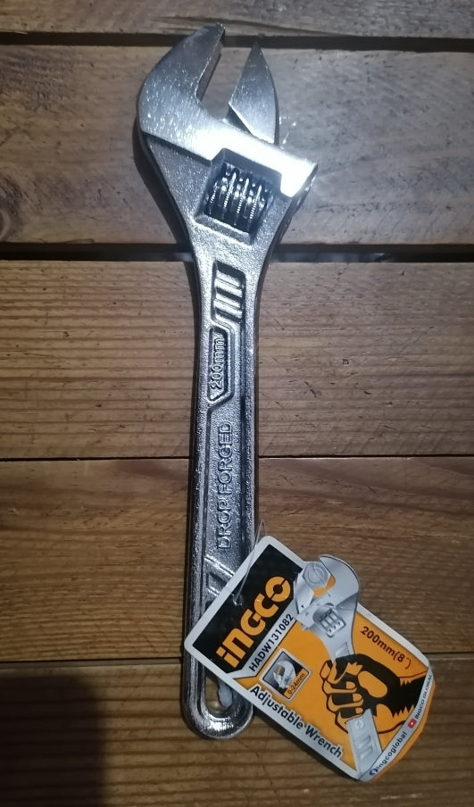 INGCO Adjustable Wrench 8"