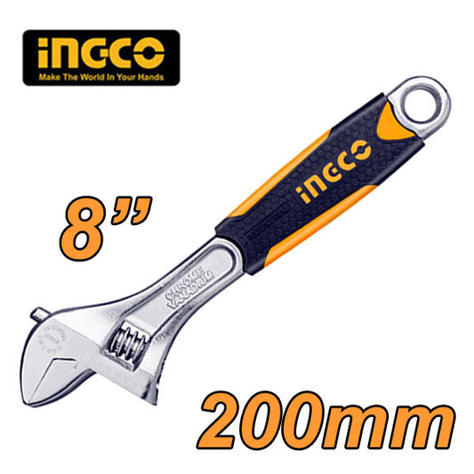 INGCO Adjustable Wrench 8"