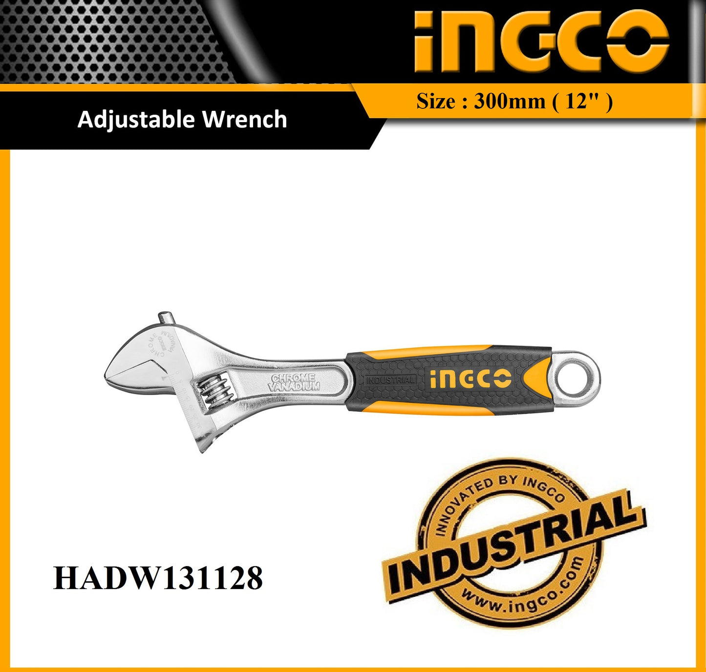 INGCO Adjustable Wrench 12"