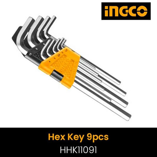 INGCO 9pcs Hex Key Set 1.5-10mm HHK11091