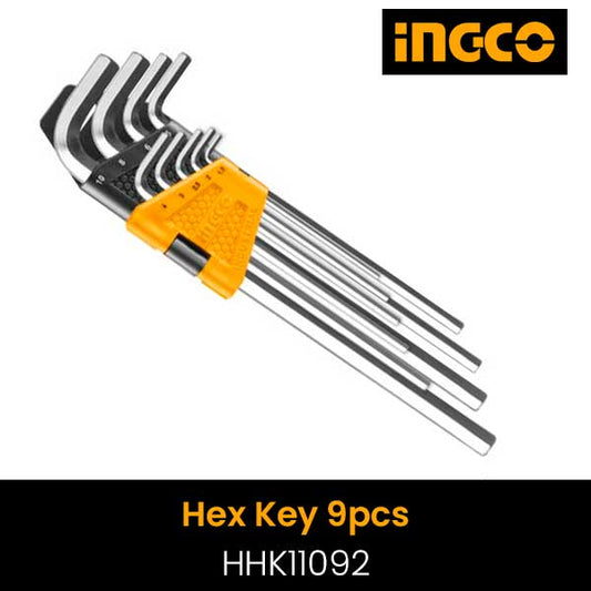 INGCO 9pcs Hex Key Set (Extra long arm)