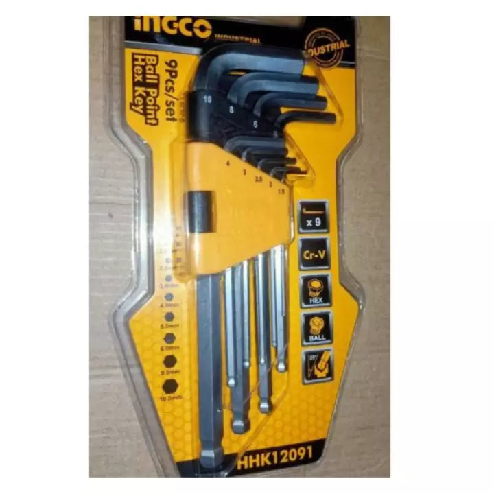 INGCO 9pcs Ball point Hex Key set