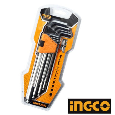 INGCO 9pcs Ball point Hex Key Set