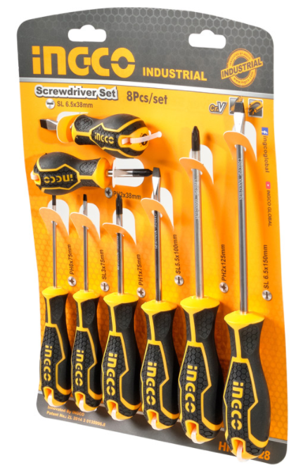 INGCO 8pcs Screwdriver Set Industrial