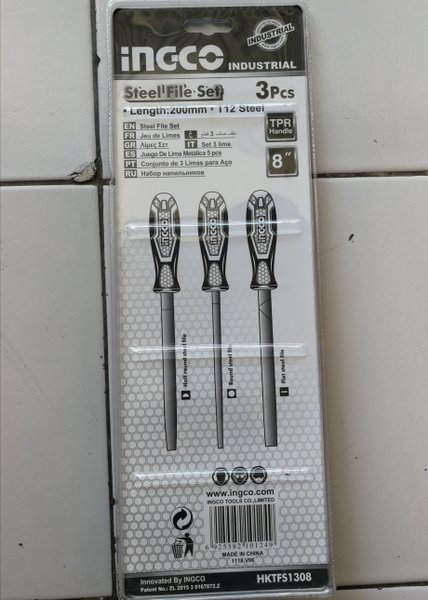 INGCO 3pcs Steel File Set 8" HKTFS1308