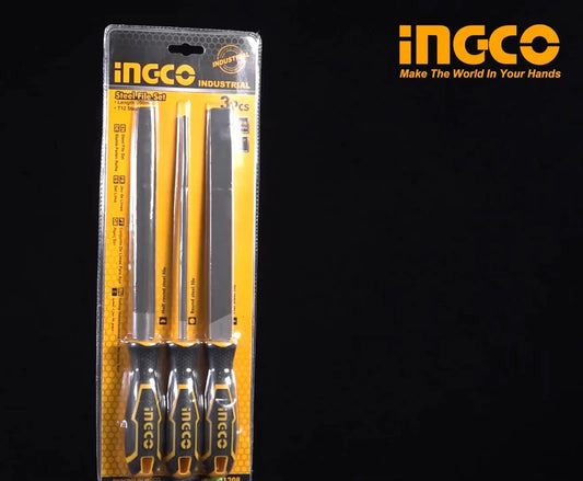 INGCO 3pcs Steel File Set 8" HKTFS1308