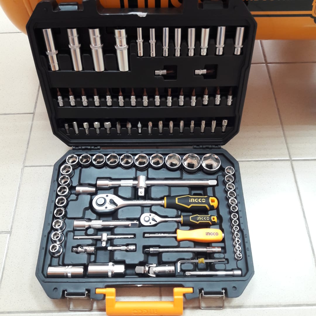 INGCO 94pcs 1/4" and 1/2" Socket Set